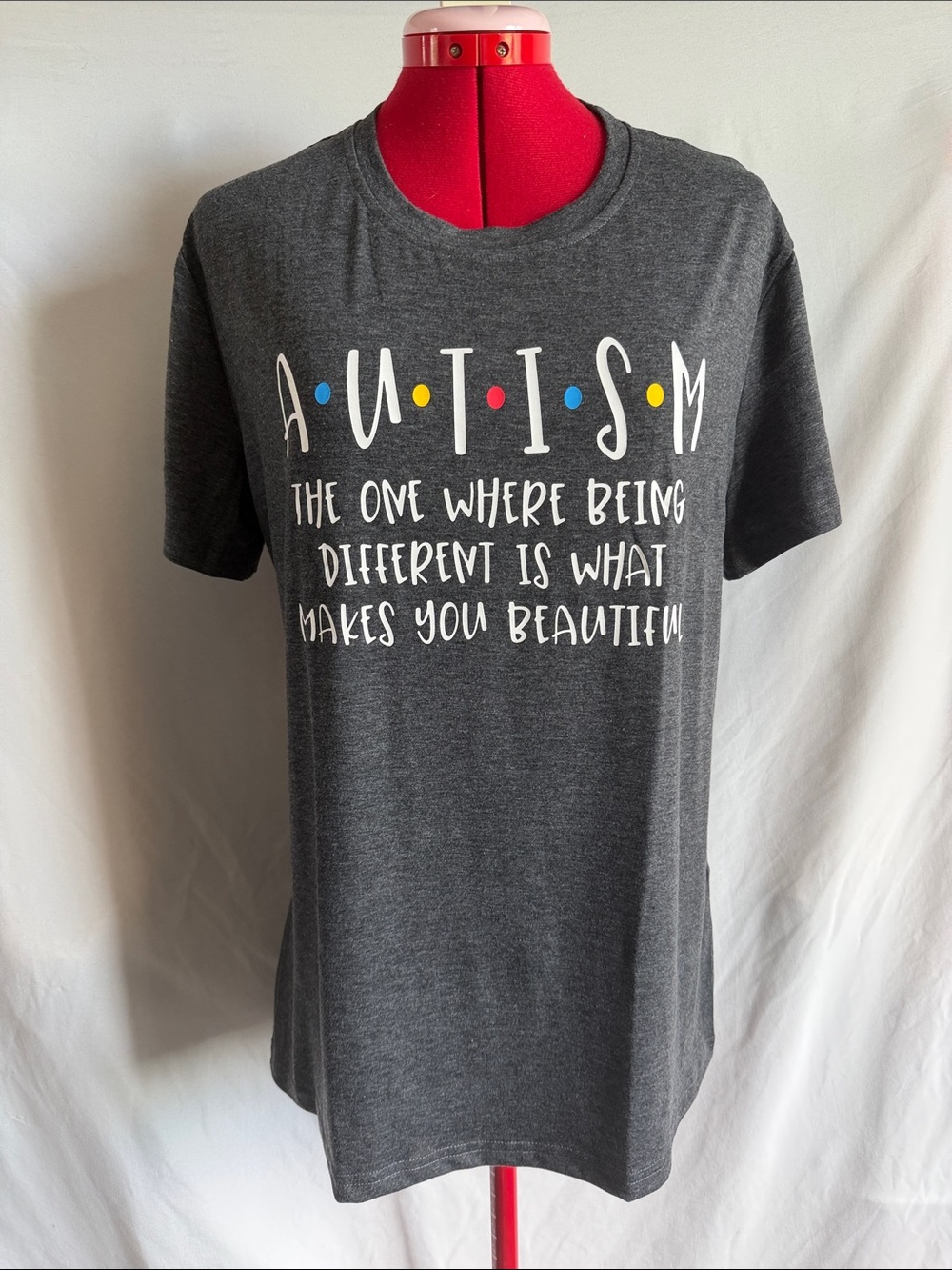 Autism Graphic Short Sleeve Tee - Charcoal
